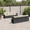 VidaXL Garden Lounge Set with Cushions 9 Pcs, Patio Sofas, Patio Furniture Set, Outdoor Furniture, Black 3224481