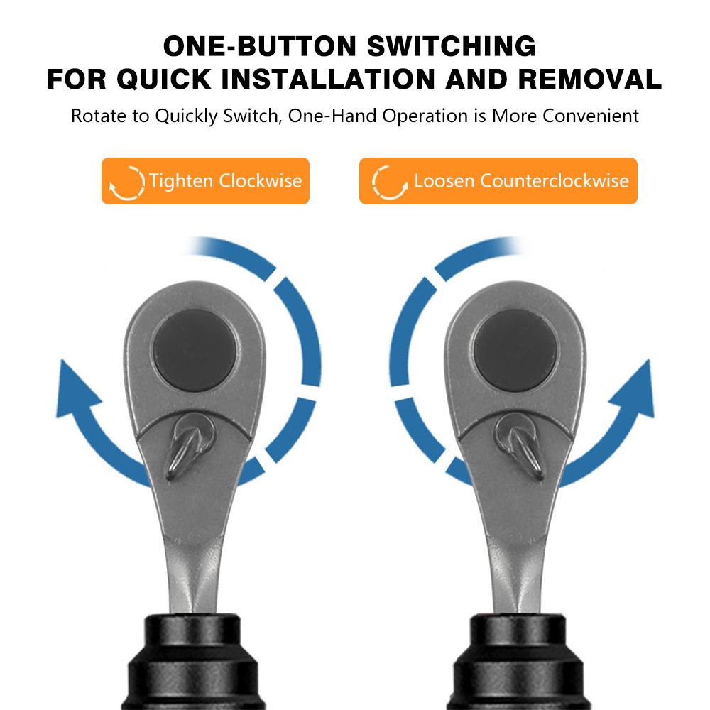 Bike Repair Tool Kit with Ratchet Wrenches Compact Lightweight Multi-Functional Ideal for Bike