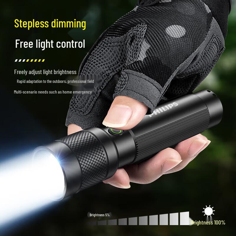 Philips SFL2247 High-Power Rechargeable LED Flashlight