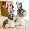 Adorable Long-eared Bunny Plush Toy Cute White Rabbit Stuffed Animal For Kids