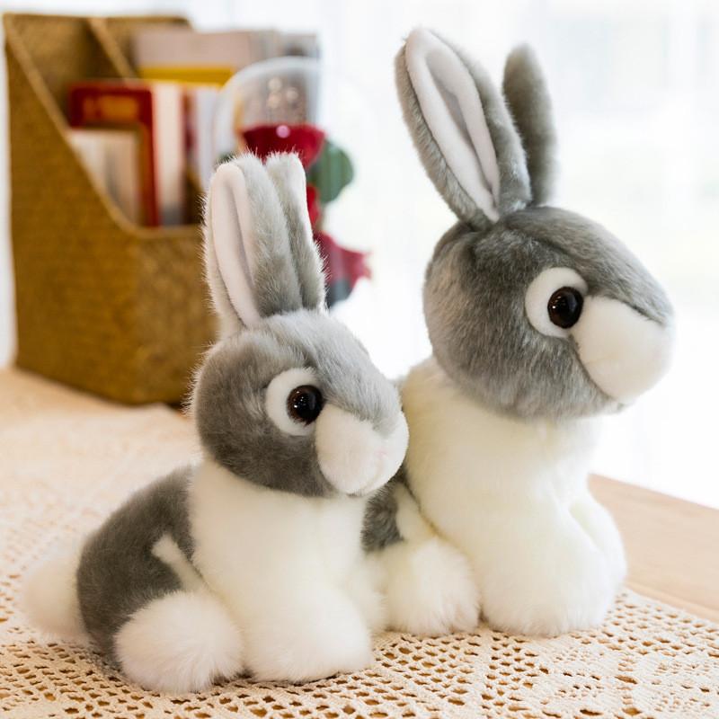 Adorable Long-eared Bunny Plush Toy Cute White Rabbit Stuffed Animal For Kids