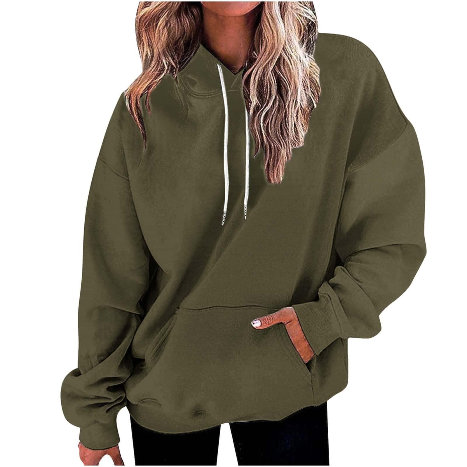 Women s Fashion Loose Casual Daily Long Sleeve Printed Hooded Top XXL