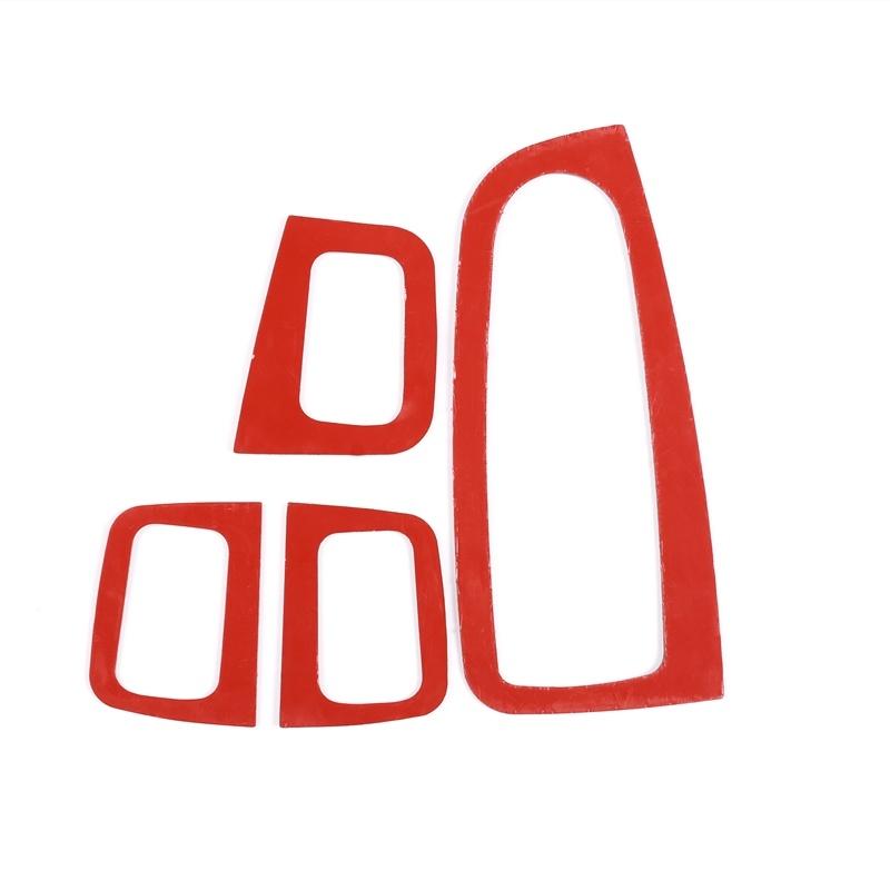 Car Window Glass Lifting Switch Panel Sticker For Mercedes Benz C Class W205 GLC 2014- Carbon Fiber Styling Decorative