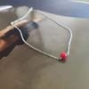 Silver Necklace with Coral, Product Weight 2.28 G (2147213)