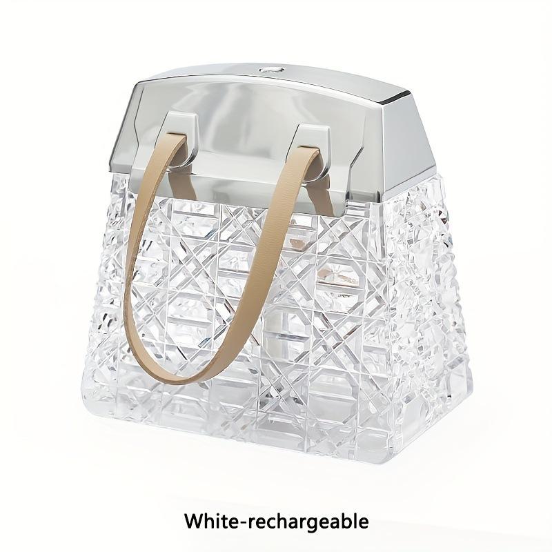 Kristalltasche Luftbefeuchter 300ML USB Wiederaufladbar Aroma Diffusor Ätherische Öle Farblichte Nebelsprüher für Zuhause Schlafzimmer Geschenk