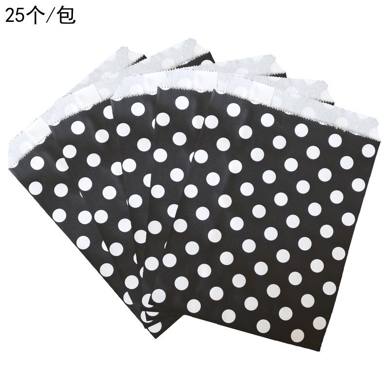 25Pcs Polka Dot Striped Paper Bags, Colorful Party Favor Bags, Wedding Birthday Dessert Cookie Gift Packaging Bags