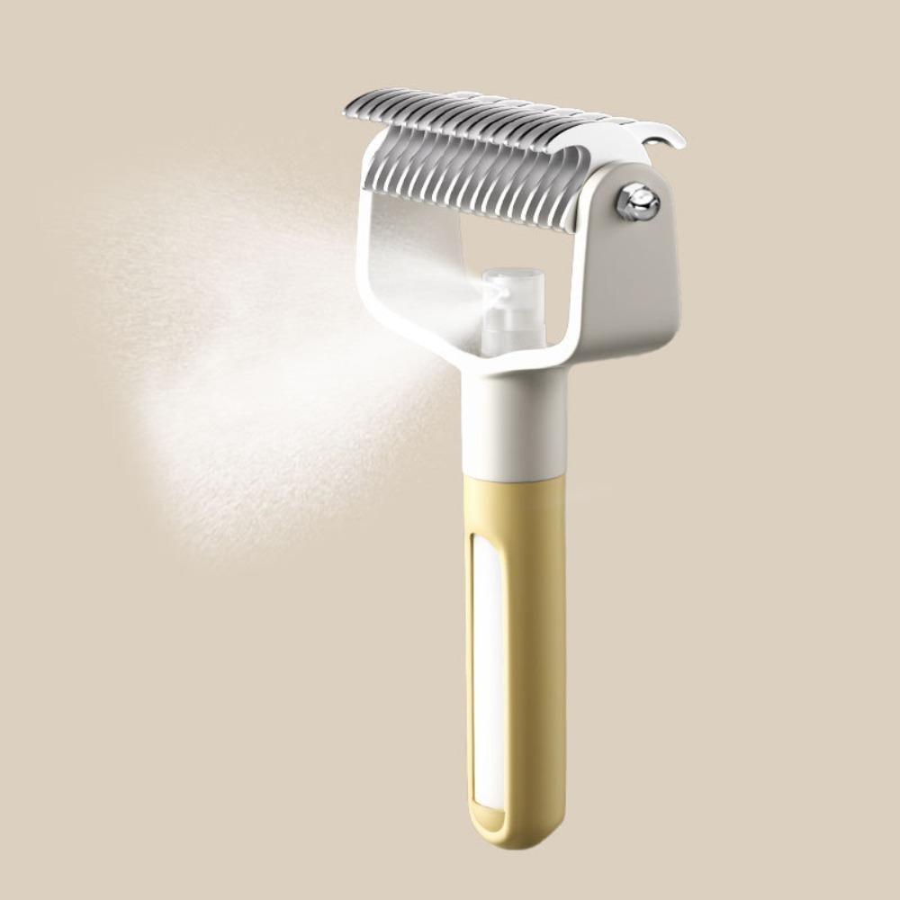 Highly Efficient Pet Grooming Comb Dual-Sided Deshedding Grooming Tool for Long-haired Cats Dogs жёлтый