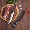 Boning Knife Chef Slice Fruit Cleaver Meat Kitchen Knives Hand Forged Blade Wood Handle Barbecue Cooking Steak Knife With Sheath