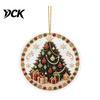 Festive Wall Hanging Christmas Acrylic Ornament, 2D Flat Double Side Printed Office Holiday Decorations Santa Snowman Pendant for Tree Window,