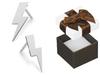 Silver Earrings Lightning Large Women's Studs Lightning Bolt Lightning Bolt