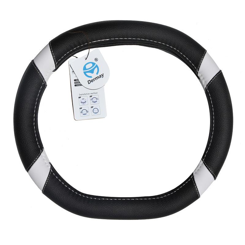 DERMAY Auto Lenkrad Abdeckung Micro Faser Leder Angepasst für Peugeot 508L 350THP 400THP 5 Farben Auto
