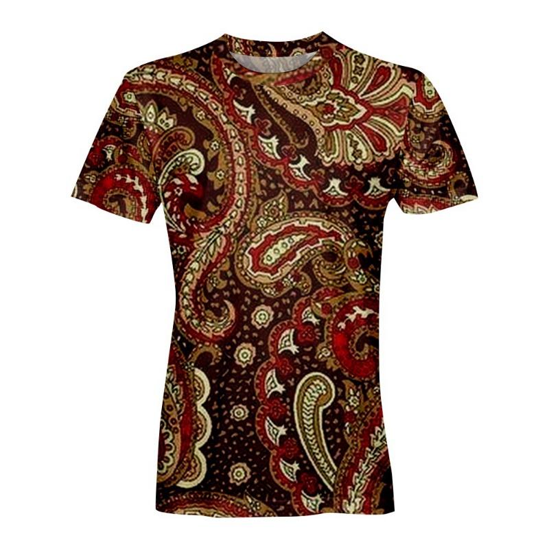 Western Elements 3D Digital Printing Imitation Cotton Men's Short Sleeved T-shirt
