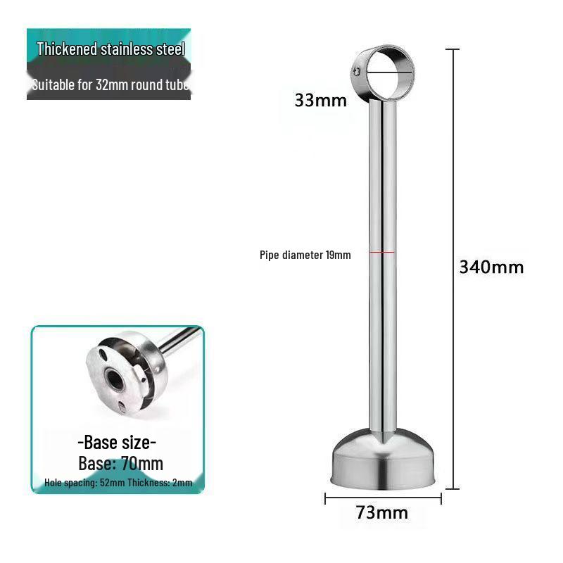 Extra Long Stainless Steel Ceiling Mount Drying Rod Bracket.