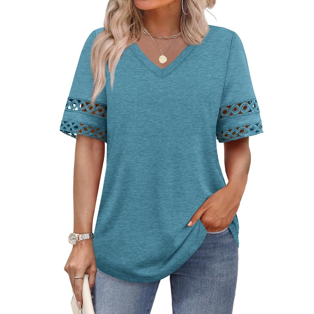 Women's Fashion Casual V-Neck T-Shirt Top