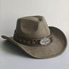 New Western Cowboy Hat For Women Men With Shapeable 7.5Cm Wide Brim Western Suede Hat For Cowboys And Cowgirls Sombrero Vaquero