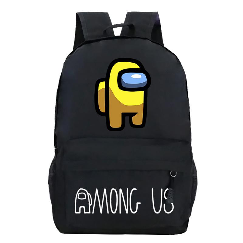 Among Us Game Merchandise Cartoon Print Student Bag + Oblique Span Bag + Shoulder Bag Combination