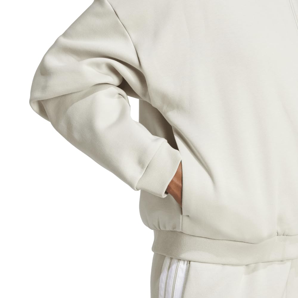 Adidas Essentials Bomber KVC35 Wonder Alumina Size Small Women's SL+ Fleece-Lined Jacket, (JD9972),