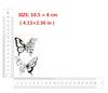 S.A.V.I 5pcs. Temporary Tattoo Stickers Combo Of Butterfly, Feathers, Flowers, Birds Mix Designs For Girls Women Size 10.5x6cm