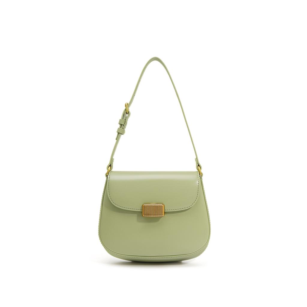 Cowhide Saddle Bag Niche Design Underarm Oblique Span Bag Advanced Simplicity High Sense Fashion Atmosphere Retro Commuter Bag