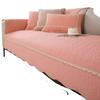 Solid Color Skin-Friendly Sofa Cover Wavy Edges Cushion Cover Wash Cotton Universal Living Room Sofa Cover Furniture Protection