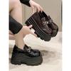 Fashion 9CM Women Pumps Mary Jane Lace Up Loafers Girls Students Lolita Shoes Puck High Heels Platform Pump Shoes Cosplay Female Shoes