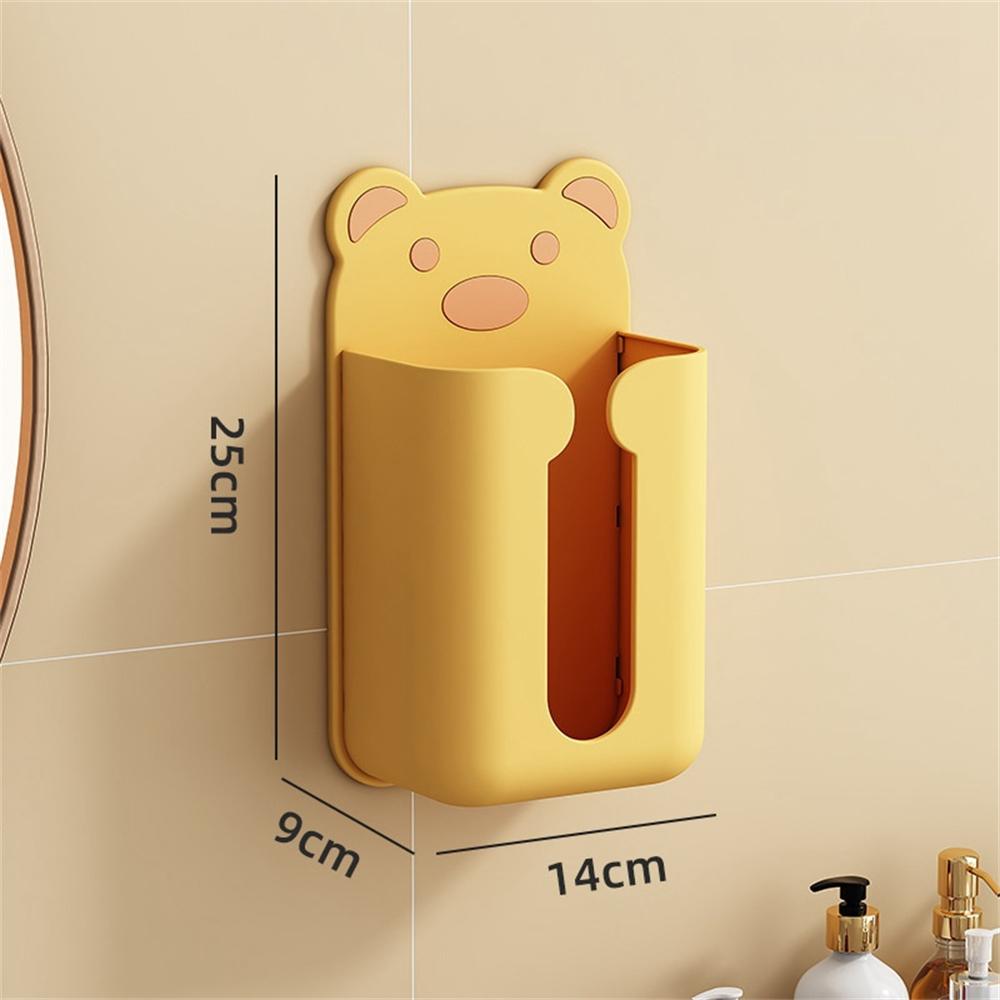 

Настенная коробка для салфеток с рисунком из мультфильма, водонепроницаемый самоклеящийся держатель для салфеток, одноразовые перчатки, чехол для хранения, кухонный органайзер