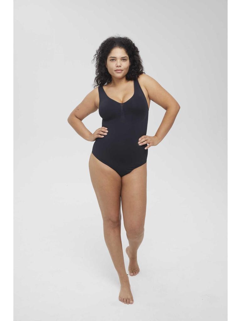 Seamless One-Piece Shaping Bodysuit with Bra, Abdomen Control & Hip Lift