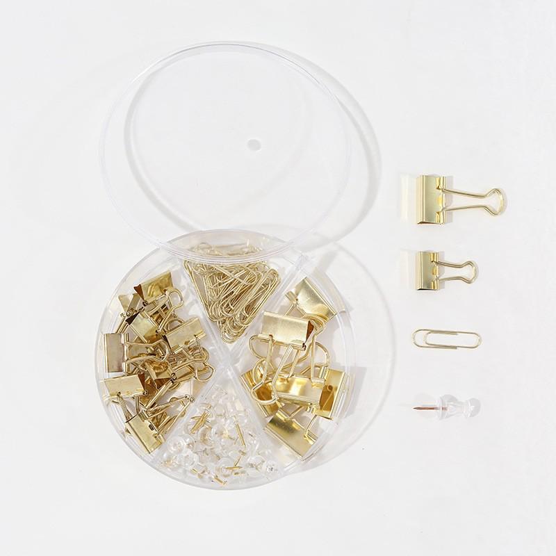 Macaron Multi-Functional Clip & Pushpin Set: Large/Small Tail Clips, 4-Grid Design