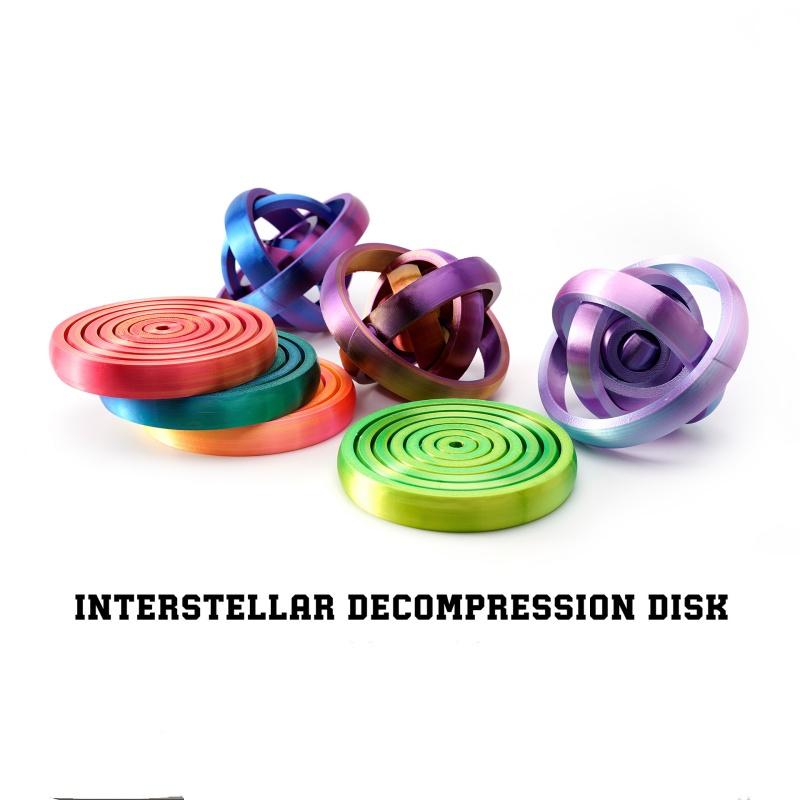 3D Printed Cross-Border Interstellar Stress Relief Toy, Spiral Polygon Push-and-Play Toy, Decorative Ornament, 3D Fun and Trendy