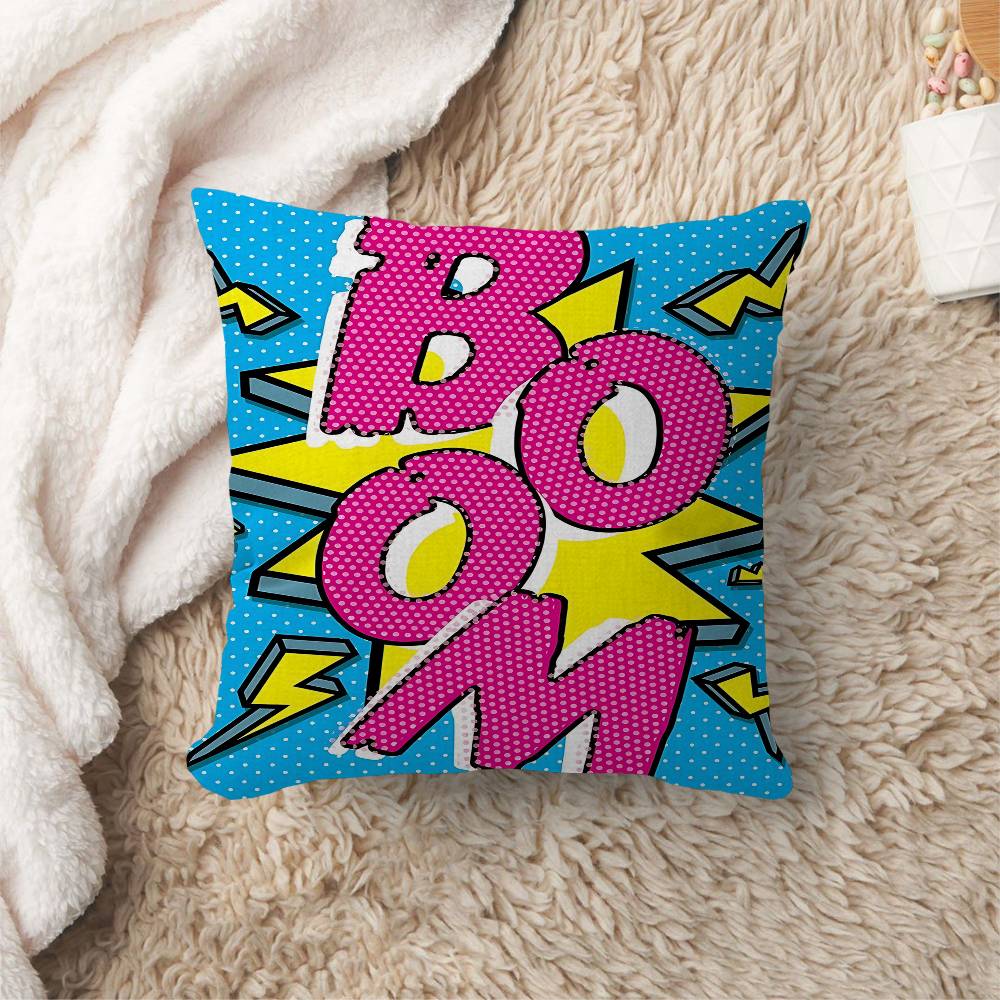 R-Roy L-Lichtenstein Art Stitch Lucky Dragon Pillow Cover Sofa Cushion Cover Home Room Decoration Children Gift