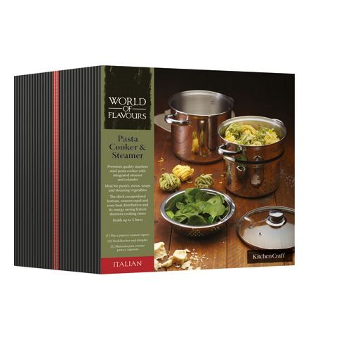 Cuiseur à pâtes - kitchen craft - inox - 5 litres - économie d'énergie - tous feux compatibles
