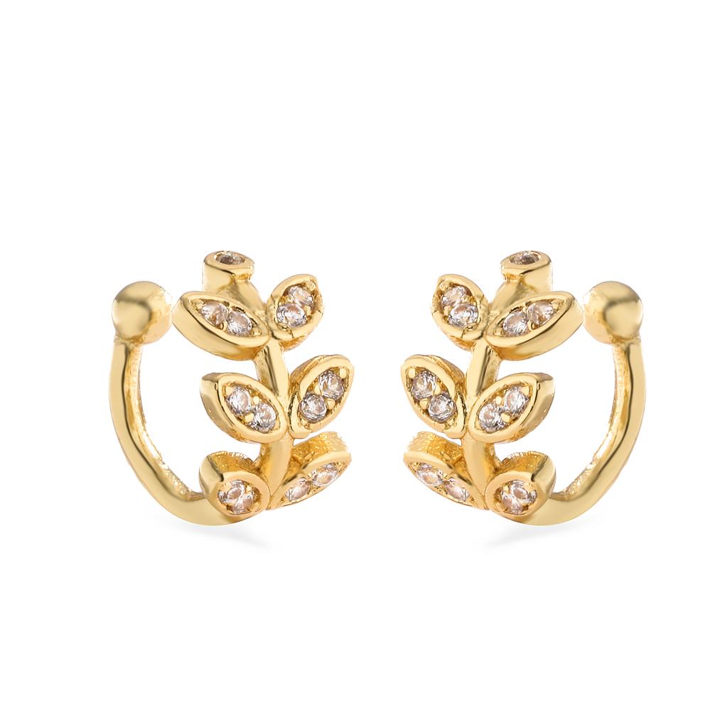 HECHENG,Fashion Ear Cuffs Without Piercing Ear Clip Earrings Non-Piercing Fake Cartilage Earrings For Women Zircon