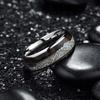 Wedding Ring Silver Signet Ring Steel Wood 241