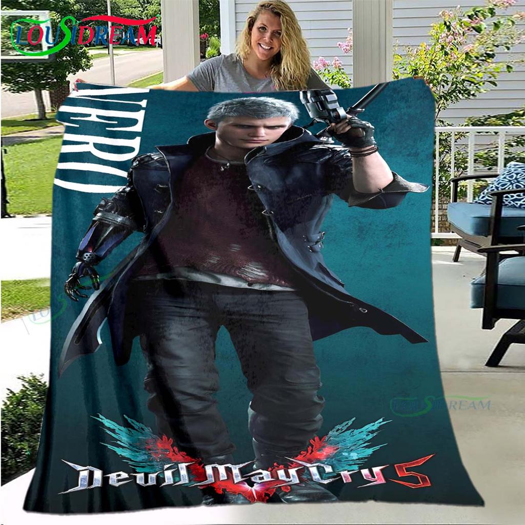 Fashion D-Devil May Cry Tapestry Game Poster Four Seasons Blanket Sofa Cover Travel Bed Plush Blanket Office Break Blanket Gift