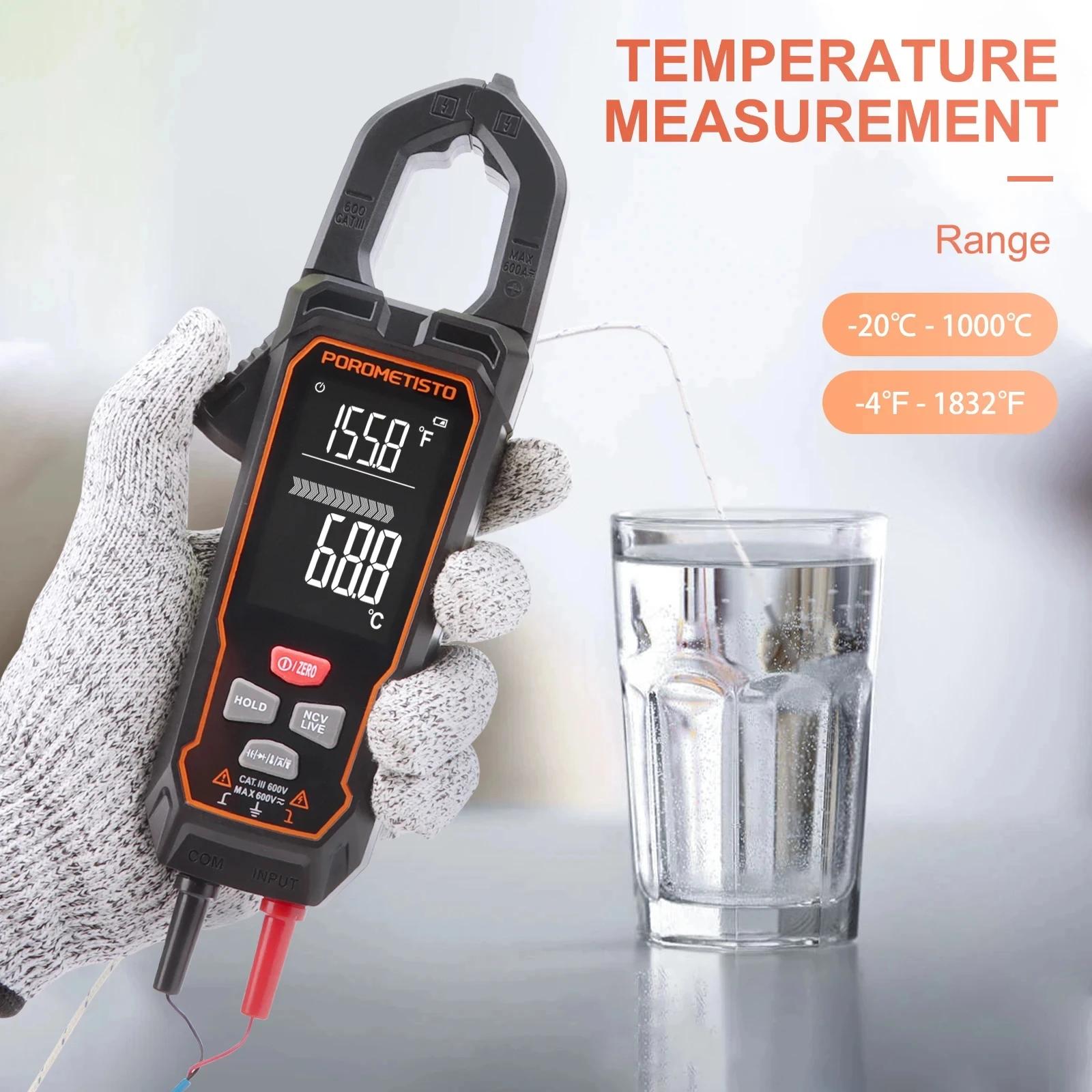 

CM01 Цифрові кліщі 9999 відліків 600A AC/DC Струм великий екран Професійний мультиметр NCV Температурна ємність Амперметр Плоскогубці