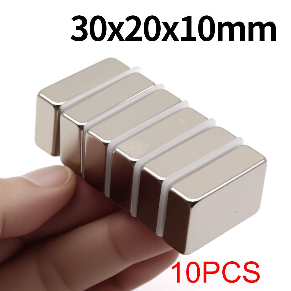 30x20x10mm Super Starker Neodym-Magnet N35 NdFeB Permanentmagnet Magnetblock Leistungsstarke Magnete Kühlschrank