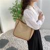 Simple and Sweet Woven Hollow Vertical Women's Armpit Bag  Summer New Retro Style Women's Shoulder Handbag