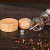 Wood Pepper Grinder Mill, Acrylic Sea Salt Shaker With Adjustable Coarseness, Refillable Manual Ceramic Core Spice Crusher