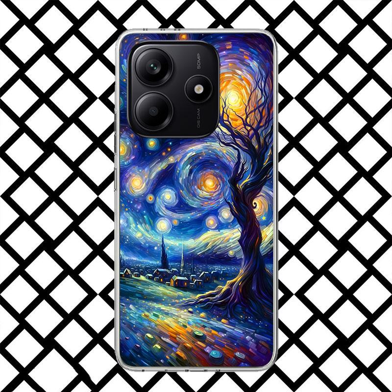 Starry Night Van Gogh Art Phone Case for Xiaomi Redmi Note 15 14 14S 13 12 12S 11 Pro Plus 11E 11T 11S 10S 5G Soft Cover Fundas