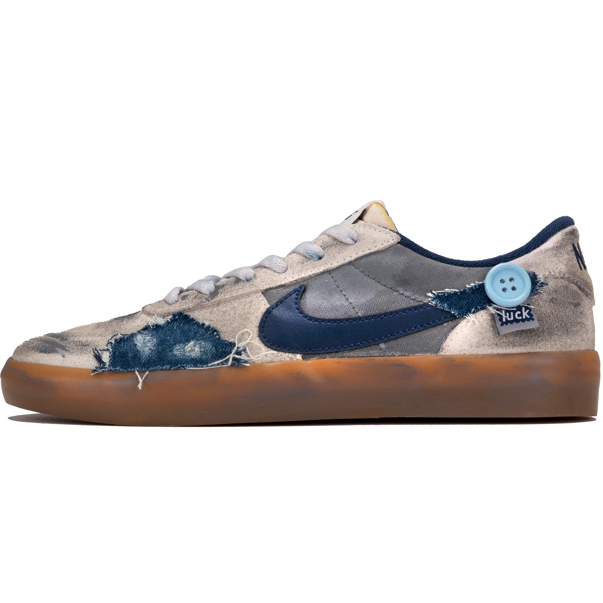 

Nike Heritage Slip Resistant, Abrasion Resistant, Lightweight Low top Skateboard Shoes Unisex Blue Gray CD5010-102(TeamF-) 44