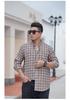 Camicia a quadri in flanella a maniche lunghe da uomo taglie forti Autunno/Inverno