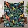 Soft High-Definition Tropical Animal Pattern Fleece Blanket, Soft, Breathable  Polyester, Perfect Gift, All-Season