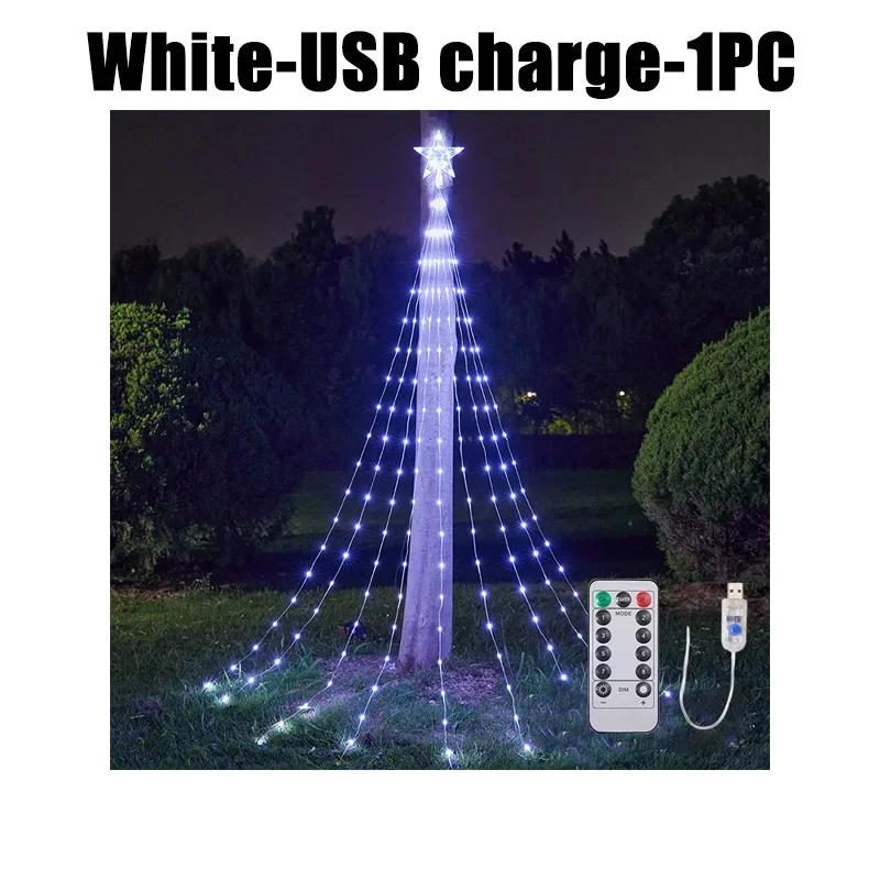 3M 288LED Star Waterfall Lights With 8 Modes USB Powered & Remote Control Camping Light Indoor Outdoor Christmas String Lights