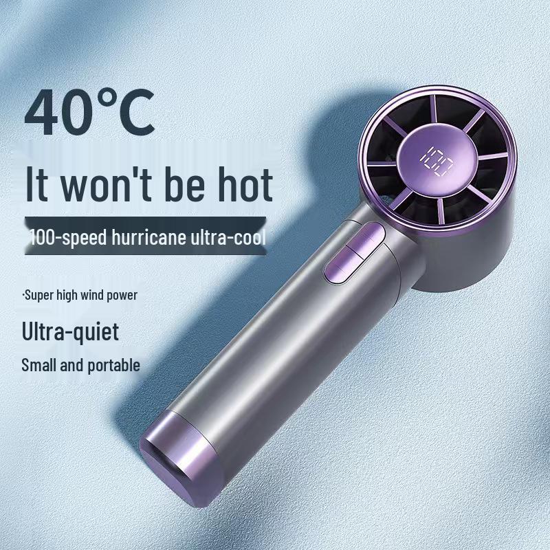 High-Speed Turbo Handheld USB Fan - Long-Lasting and Compact
