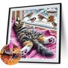 Animal Full DIY 5D Round Drill Diamond Dots Paintings Picture Arts Craft for Adults/Beginners Gift Idea Home Wall Decor 40x40cm
