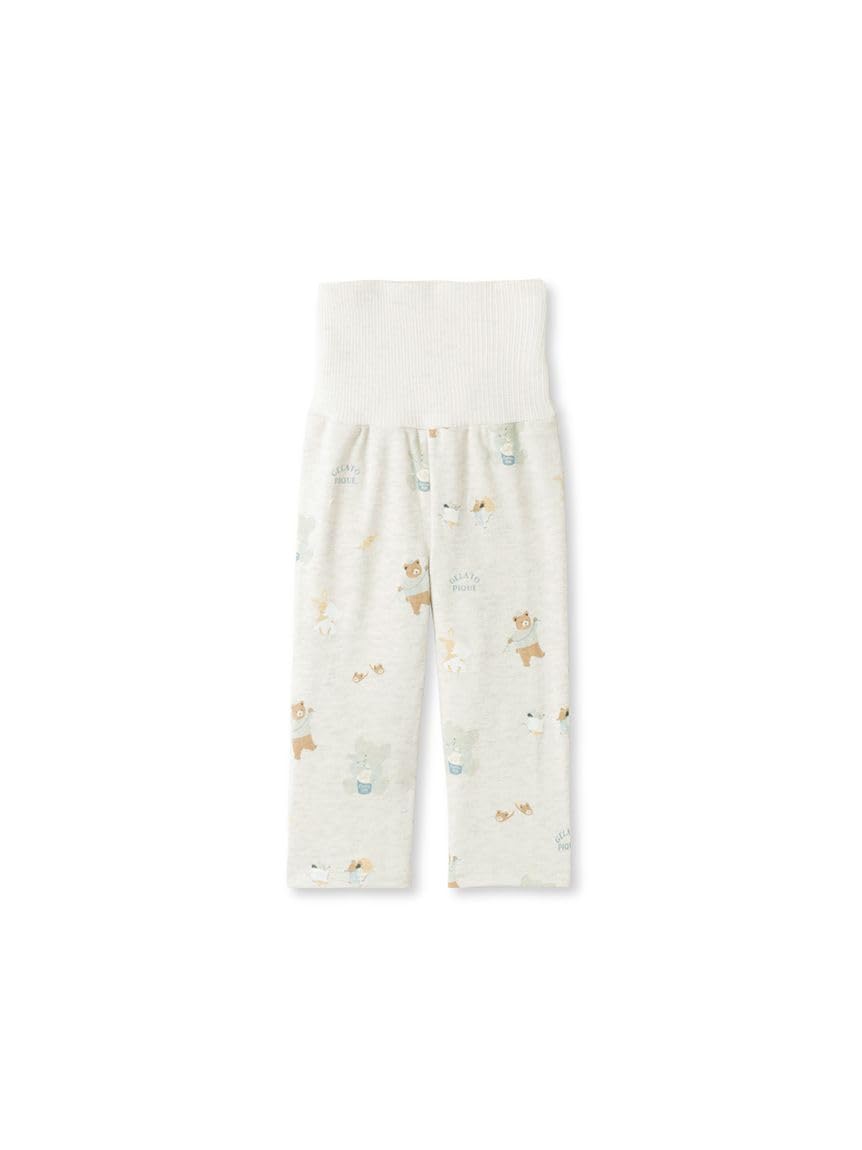 

BABY Pajama Party Pattern Belly Warmer Long Pants PBCP235447 GRY 70 [Gelato Pique] сірий колір