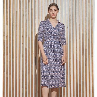 Lipbbam Creora Derosi Cara 3 4 Sleeve Long Wrap Dress Ldm11di01