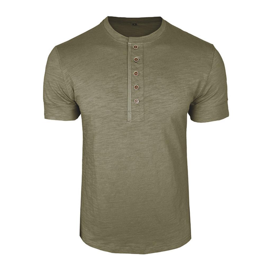 Men's Shirt Casual Round-neck T-Shirt Top