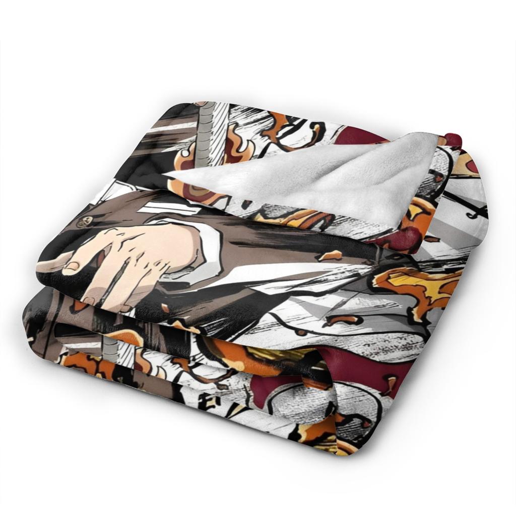 Demons Rengoku Kyoujurou Slayers Flannel Throw Blankets Flame Hashira Throws Knitted Blanket Outdoor Lightweight Thin Portable