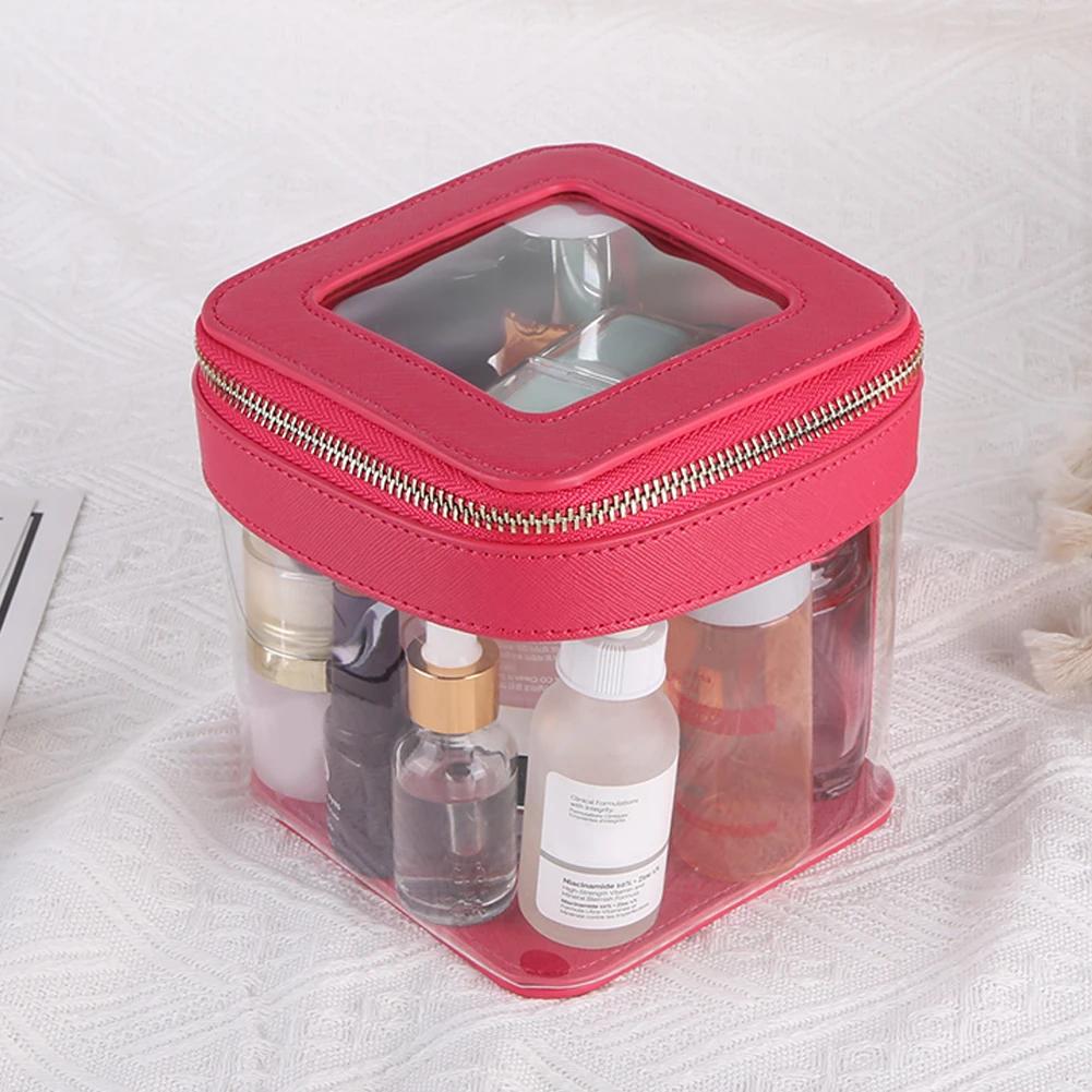 Women Cute Toiletry Bag Waterproof Cosmetic Organizer Bag Portable Zipper Cosmetic Bag for Home Business Trip